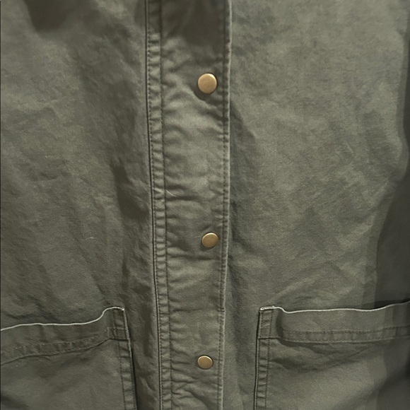 Old Navy Khaki Utility Jacket with Chocolate Collar - Picture 8 of 11
